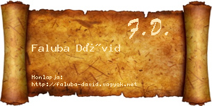 Faluba Dávid névjegykártya